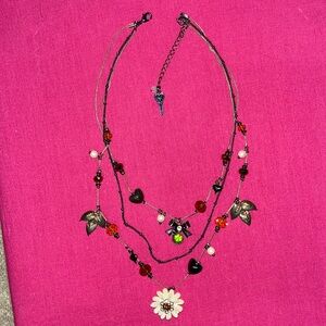 Multi chain Betsey Johnson Floral necklace